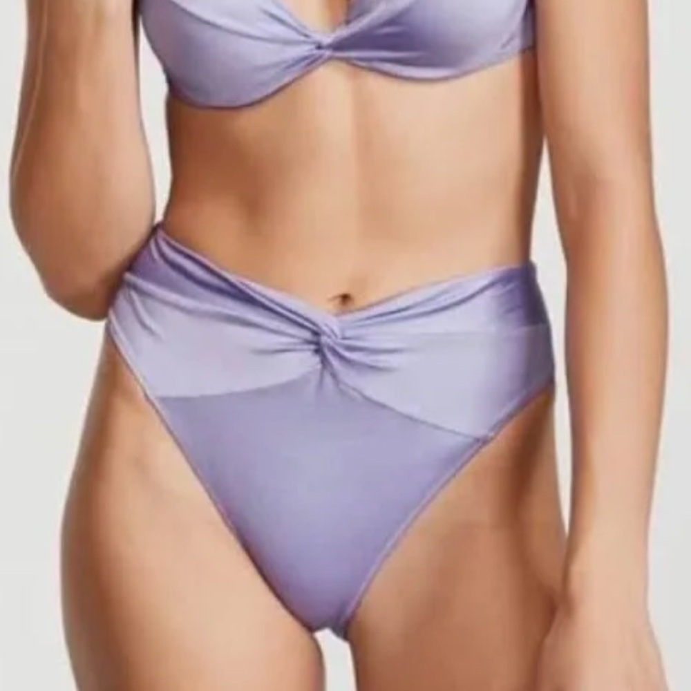 Victoria’s Secret high waist twist purple bikini bottom